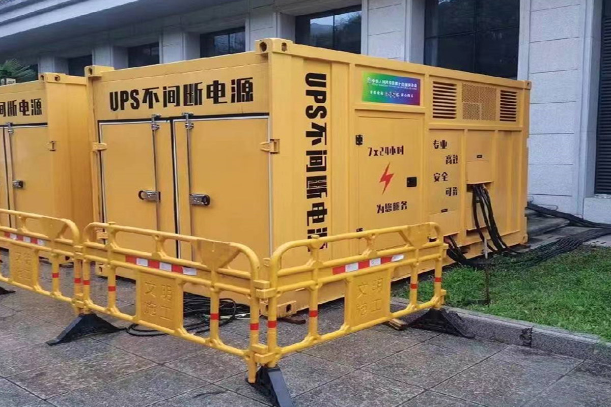 永康发电机租赁施工现场